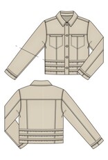 Liverpool Los Angeles Liverpool Trucker Jacket w/ Fray and Lace