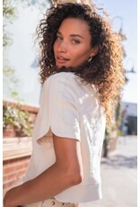 Liverpool Los Angeles Liverpool Collarless Short Sleeve Cropped Jacket