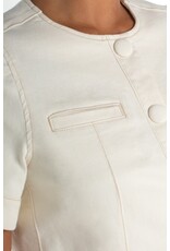 Liverpool Los Angeles Liverpool Collarless Short Sleeve Cropped Jacket