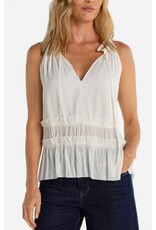 Liverpool Los Angeles Liverpool Sleeveless Woven Top with  Ruffles