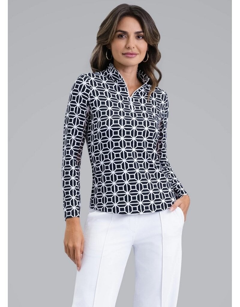 IBKul IBKul Carolyn Long Sleeve Mock Black