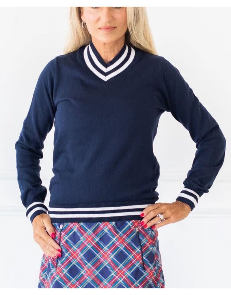 The Bubble The Bubble Hatton Sweater Solids Navy White