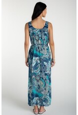 Liverpool Los Angeles Liverpool Sleeveless Woven Maxi Dress with Self Belt