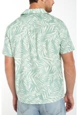 Liverpool Los Angeles Liverpool Short Sleeve Button Up Camp Shirt Sage Green Multi