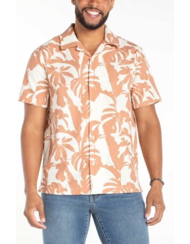 Liverpool Los Angeles Liverpool Short Sleeve Button Up Camp Shirt Clay Multi