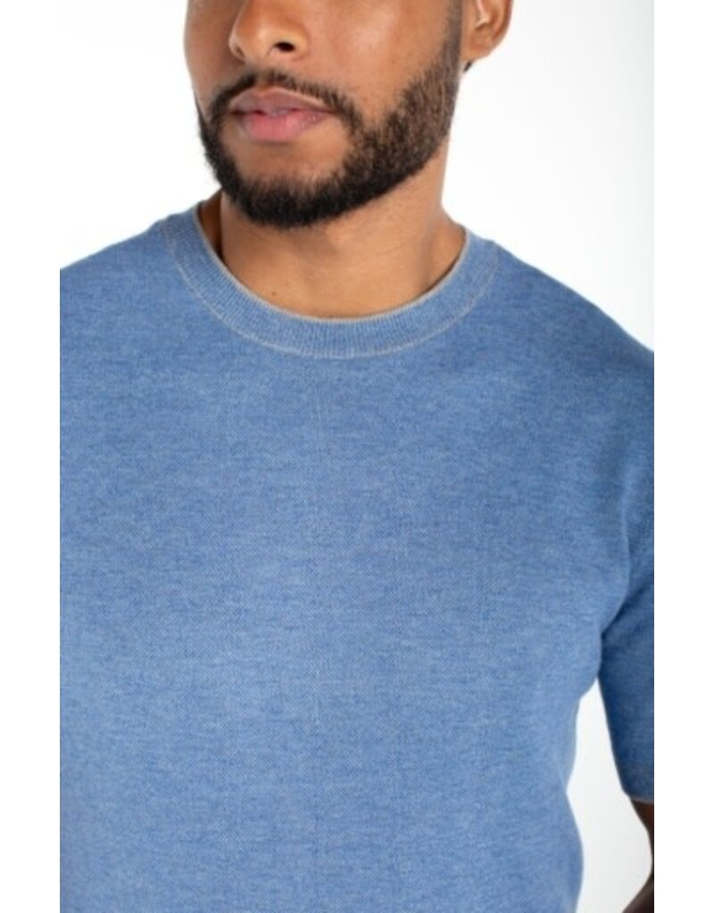 Liverpool Los Angeles Liverpool Short Sleeve Crewneck Sweater Tee Blue