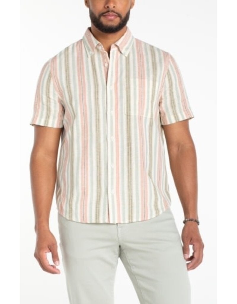 Liverpool Los Angeles Liverpool Short Sleeve Button Up Shirt Clay Sage Multi