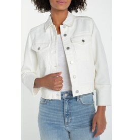 Liverpool Los Angeles Liverpool Cropped Jacket with Bracelet Length Cuffed Sleeves