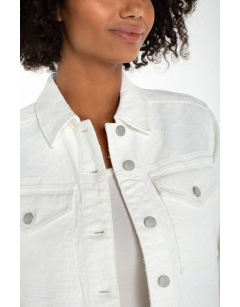 Liverpool Los Angeles Liverpool Cropped Jacket with Bracelet Length Cuffed Sleeves