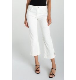 Liverpool Los Angeles Liverpool Hannah Crop Flare with Wide Fray Hem and Slit