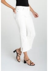 Liverpool Los Angeles Liverpool Hannah Crop Flare with Wide Fray Hem and Slit