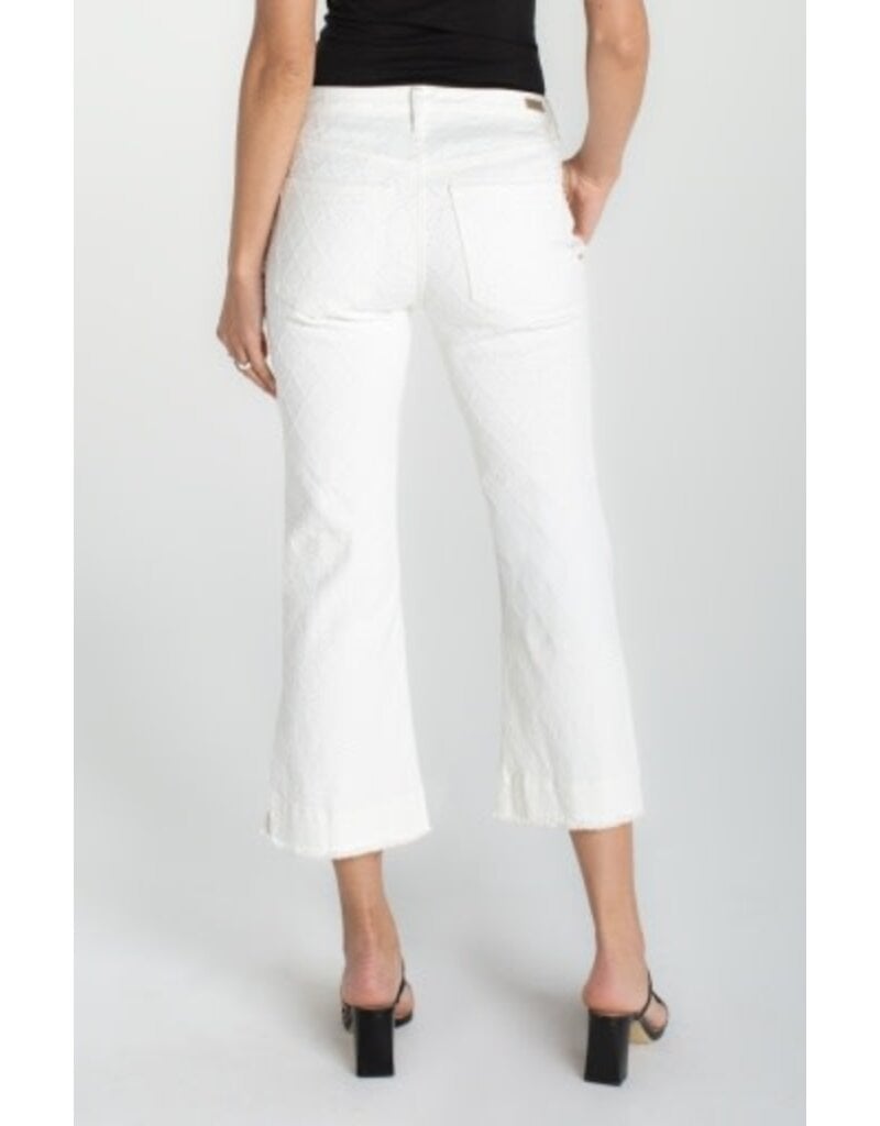 Liverpool Los Angeles Liverpool Hannah Crop Flare with Wide Fray Hem and Slit