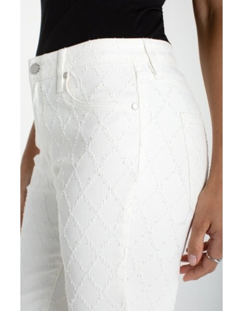 Liverpool Los Angeles Liverpool Hannah Crop Flare with Wide Fray Hem and Slit