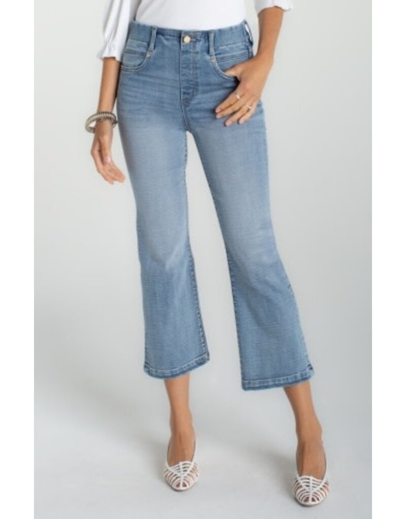 Liverpool Los Angeles Liverpool Gia Glider Crop Flare with Tulip Back Slit