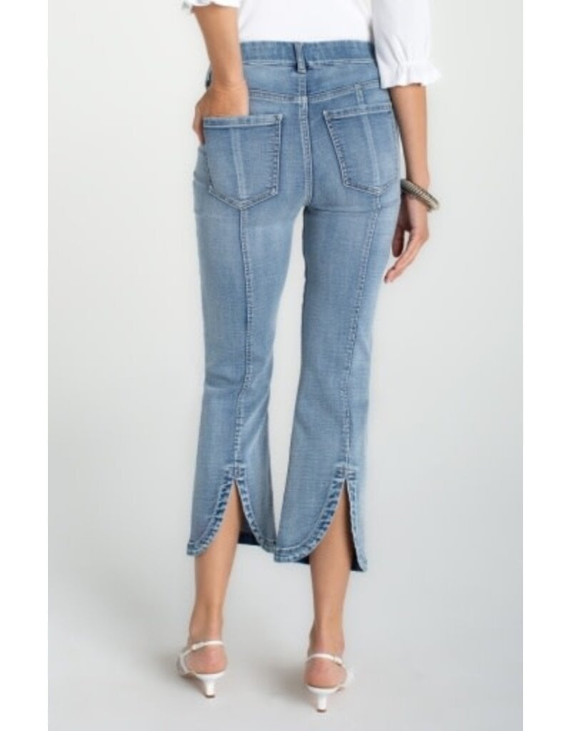 Liverpool Los Angeles Liverpool Gia Glider Crop Flare with Tulip Back Slit