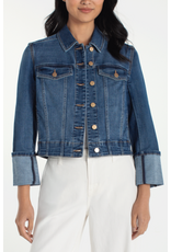 Liverpool Los Angeles Liverpool Bracelet Length High Cuff Trucker Jacket