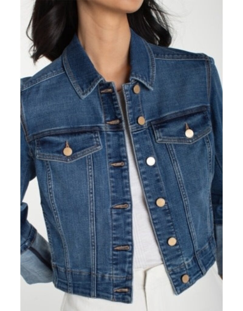 Liverpool Los Angeles Liverpool Bracelet Length High Cuff Trucker Jacket