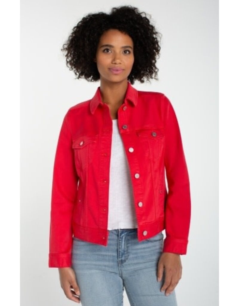 Liverpool Los Angeles Liverpool Classic Jean Jacket Cherry Rose