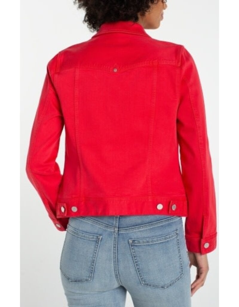 Liverpool Los Angeles Liverpool Classic Jean Jacket Cherry Rose