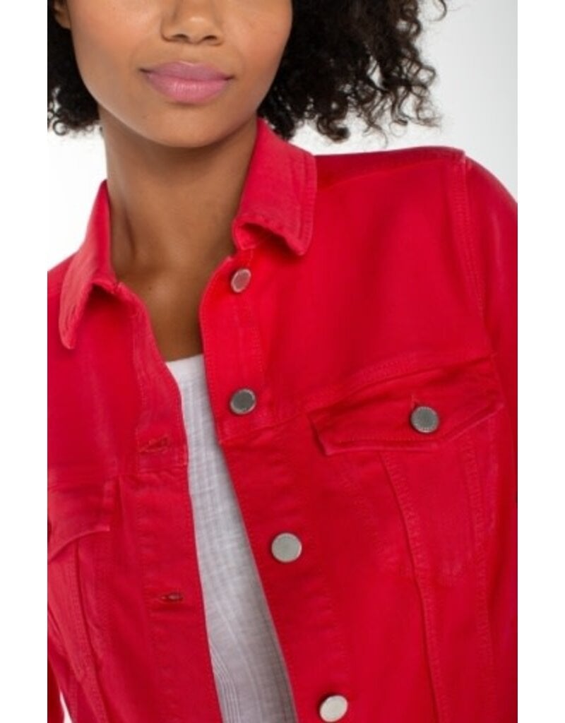 Liverpool Los Angeles Liverpool Classic Jean Jacket Cherry Rose