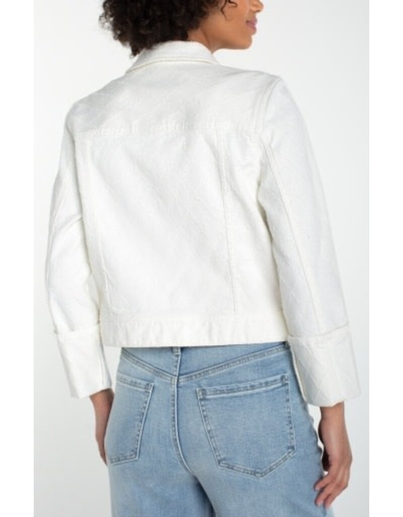 Liverpool Los Angeles Liverpool Cropped Jacket with Bracelet Length Cuffed Sleeves