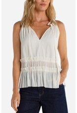 Liverpool Los Angeles Liverpool Sleeveless Woven Top with  Ruffles