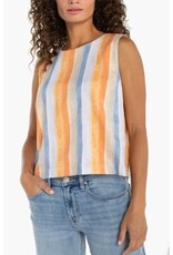 Liverpool Los Angeles Liverpool Sleeveless Shell Top w/Button Back