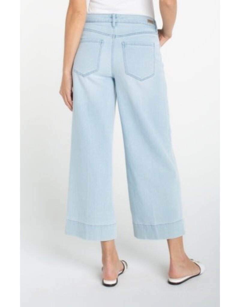 Liverpool Los Angeles Liverpool Stride Crop Wide Leg with Embroidered Side Seam