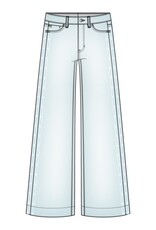 Liverpool Los Angeles Liverpool Stride Crop Wide Leg with Embroidered Side Seam