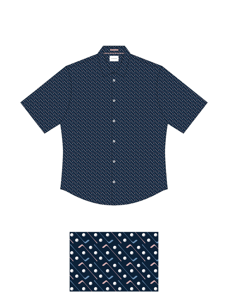 7 Diamonds 7Diamonds Marine Short Sleeve Shirt Navy