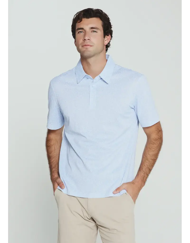 7 Diamonds 7Diamonds Aires Short Sleeve Polo Light Blue
