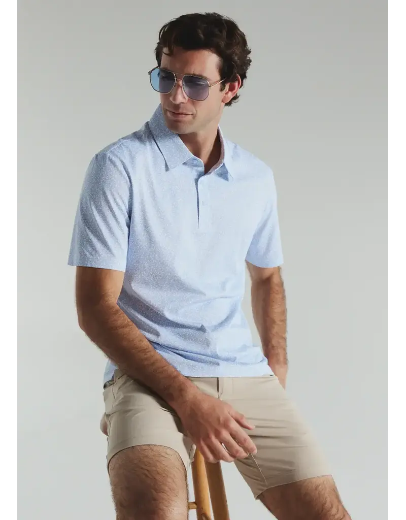 7 Diamonds 7Diamonds Aires Short Sleeve Polo Light Blue