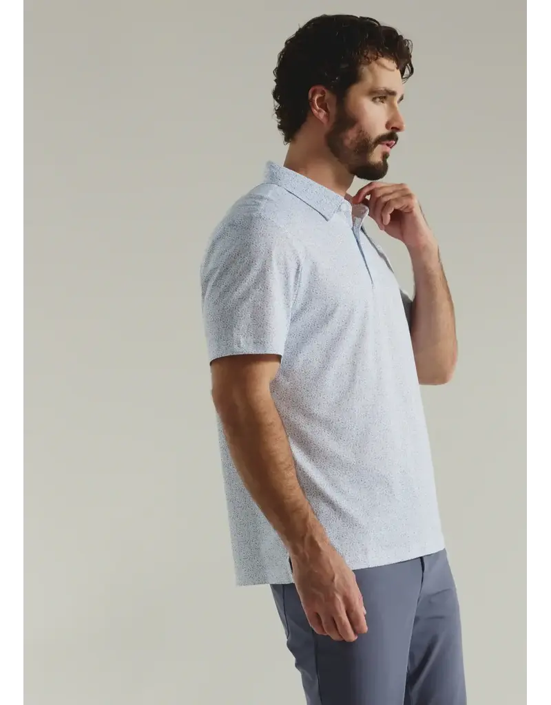 7 Diamonds 7Diamonds Driftline Short Sleeve Polo Light Blue