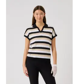 Daily Sports Daily Sports Zig Zag Cap Sleeve Top Black