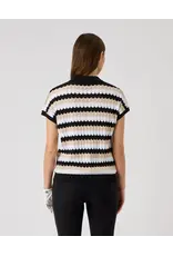 Daily Sports Daily Sports Zig Zag Cap Sleeve Top Black