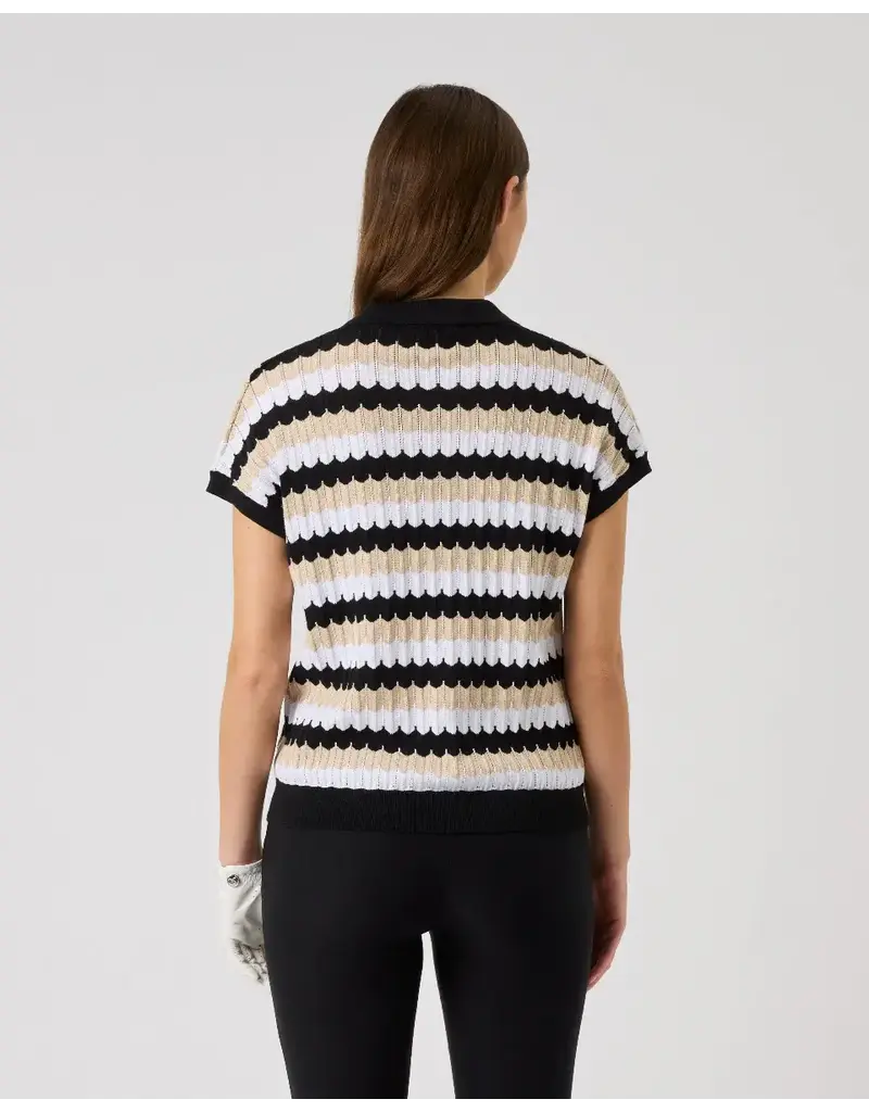 Daily Sports Daily Sports Zig Zag Cap Sleeve Top Black