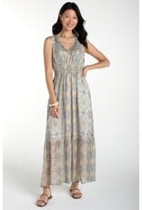 Liverpool Los Angeles Liverpool Sleeveless Smocked Waist Woven Maxi Dress