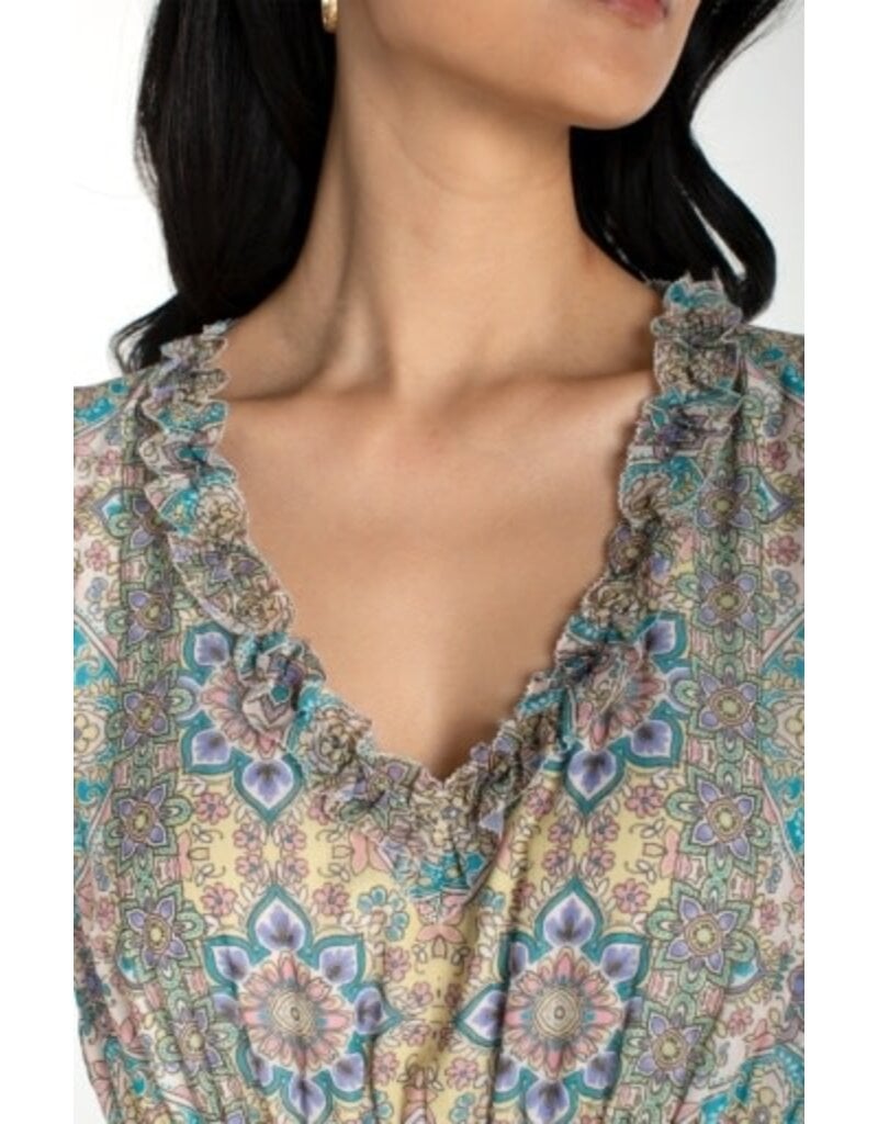 Liverpool Los Angeles Liverpool Sleeveless Smocked Waist Woven Maxi Dress