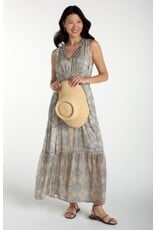 Liverpool Los Angeles Liverpool Sleeveless Smocked Waist Woven Maxi Dress