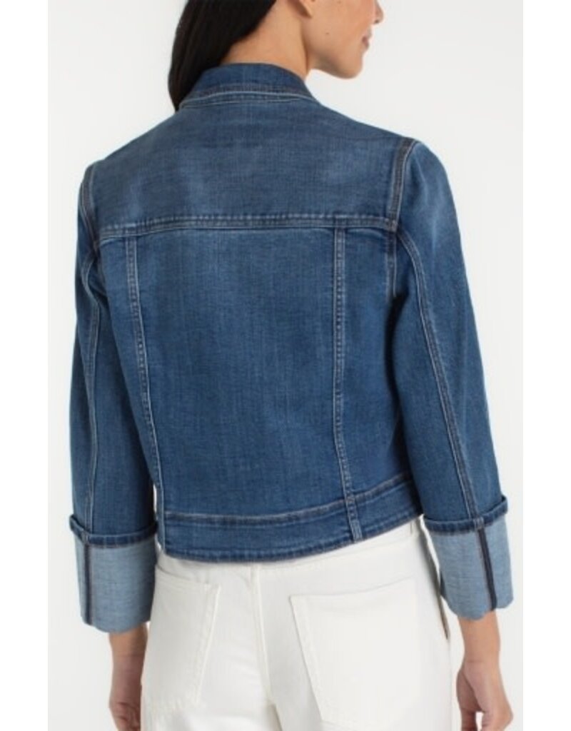 Liverpool Los Angeles Liverpool Bracelet Length High Cuff Trucker Jacket