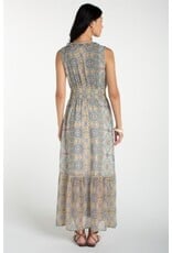 Liverpool Los Angeles Liverpool Sleeveless Smocked Waist Woven Maxi Dress