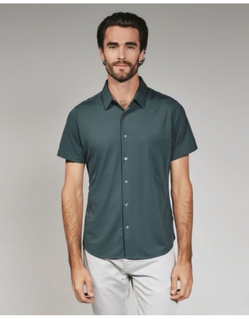 7 Diamonds 7 Diamonds Aldridge Short Sleeve Shirt Petrol Navy