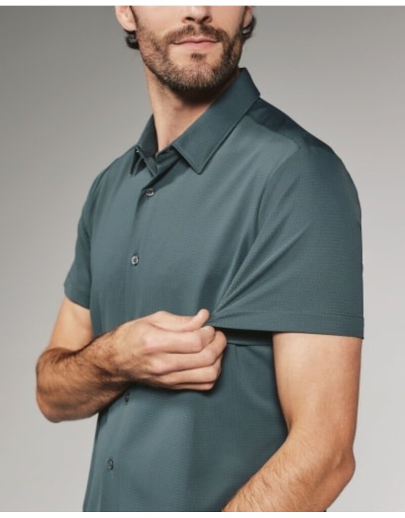 7 Diamonds 7 Diamonds Aldridge Short Sleeve Shirt Petrol Navy