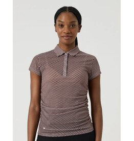 Daily Sports Daily Sports Breeze Mesh Cap Sleeve Polo Abstract Wave