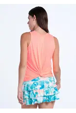 Lucky In Love Lucky in Love Twist Back Rib Tank Orange Frost