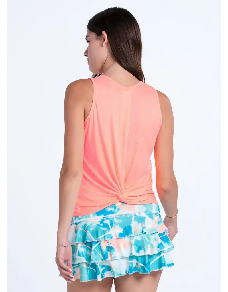 Lucky In Love Lucky in Love Twist Back Rib Tank Orange Frost