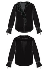 Liverpool Los Angeles Liverpool Long Sleeve Ruffle Front Woven Shirt