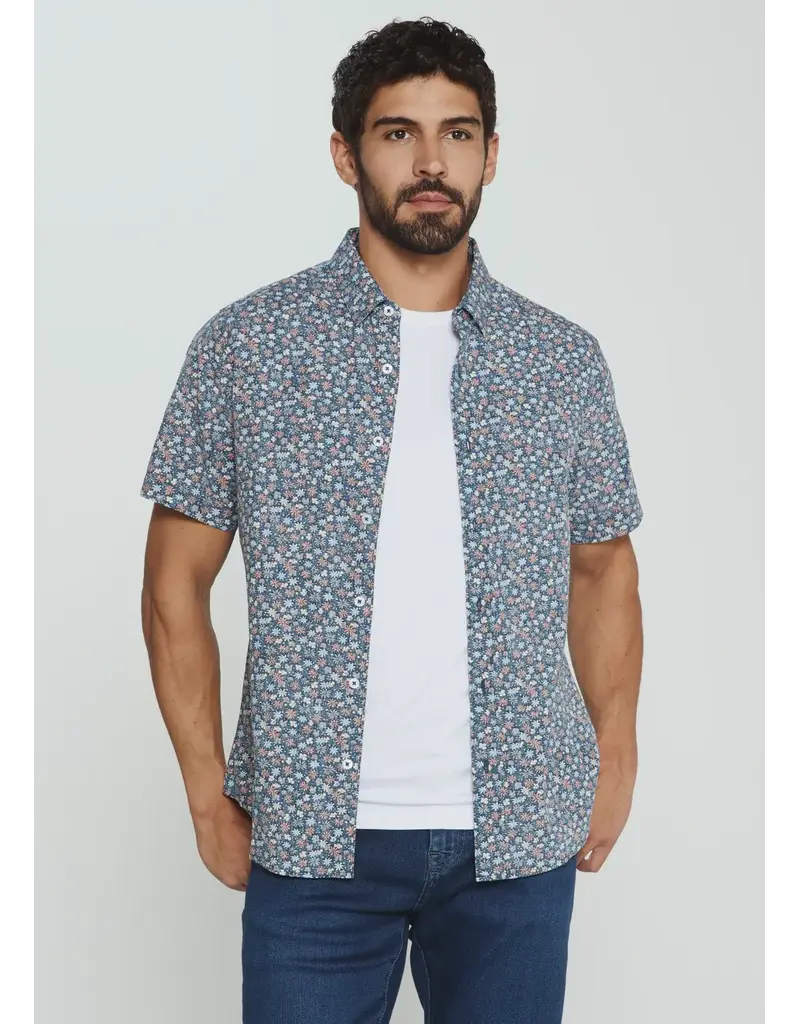 7 Diamonds 7Diamonds Mulberry Short Sleeve Shirt Navy