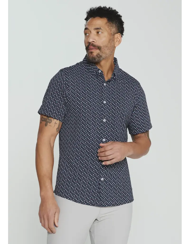7 Diamonds 7Diamonds Marine Short Sleeve Shirt Navy