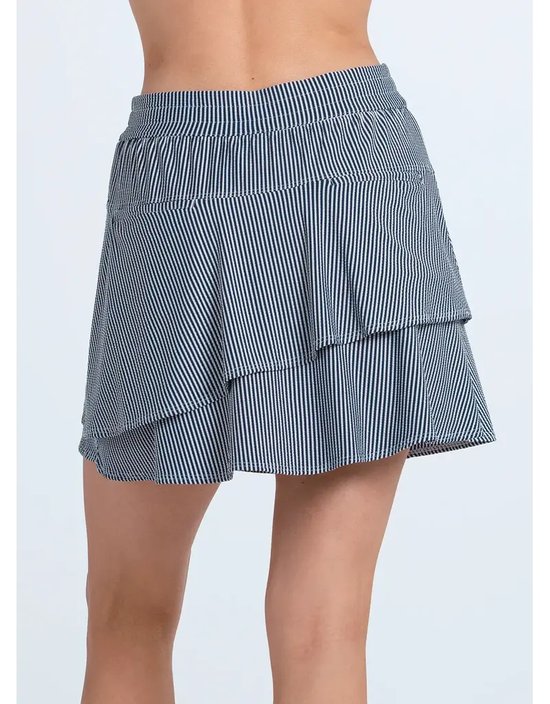Lucky In Love Lucky in Love Seersucker Flounce Skort Midnight
